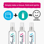 FreshX Toilet Paper Spray 3 x 50ml pack - Eco Friendly Wet Wipe Alternative