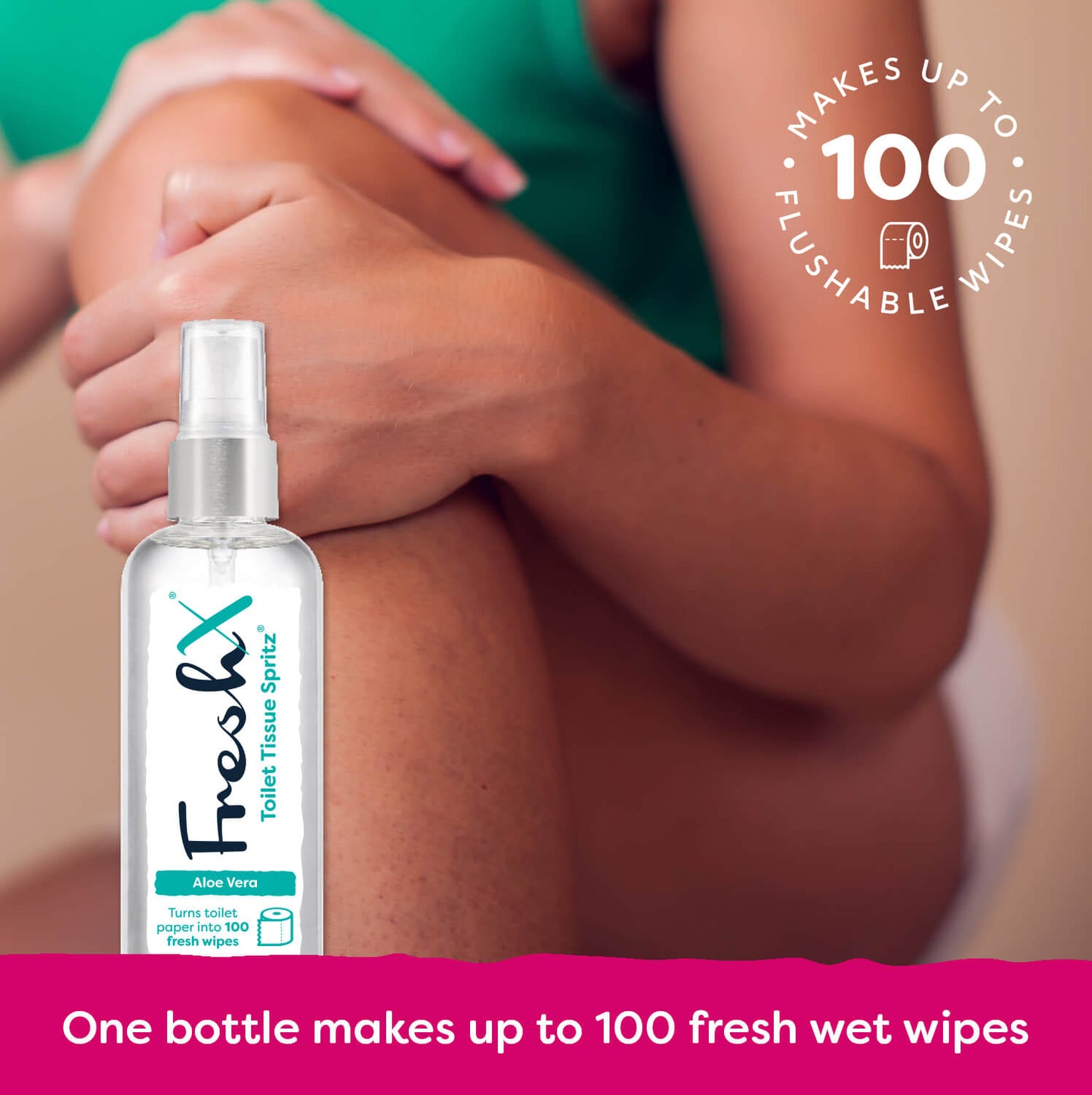 FreshX Toilet Paper Spray 3 x 50ml pack - Eco Friendly Wet Wipe Alternative