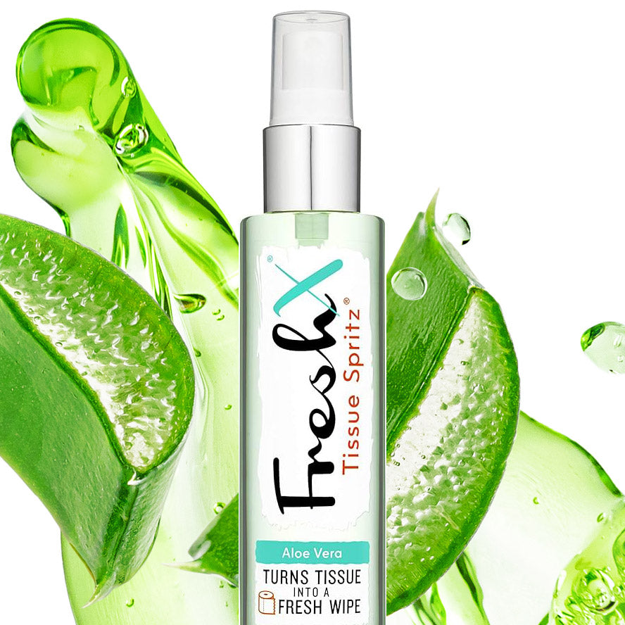 FreshX Aloe Vera Toilet Paper Spray - Eco Friendly Wet Wipe Alternative