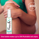 FreshX Aloe Vera Toilet Paper Spray - Eco Friendly Wet Wipe Alternative