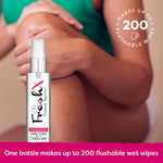 FreshX Unfragranced with Aloe Vera Toilet Paper Spray - Eco Friendly Wet Wipe Alternative