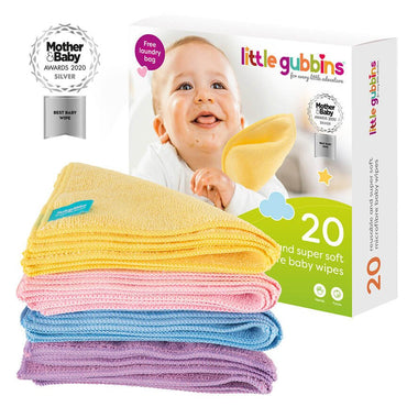 Little Gubbins Microfibre Reusable Baby Wipes