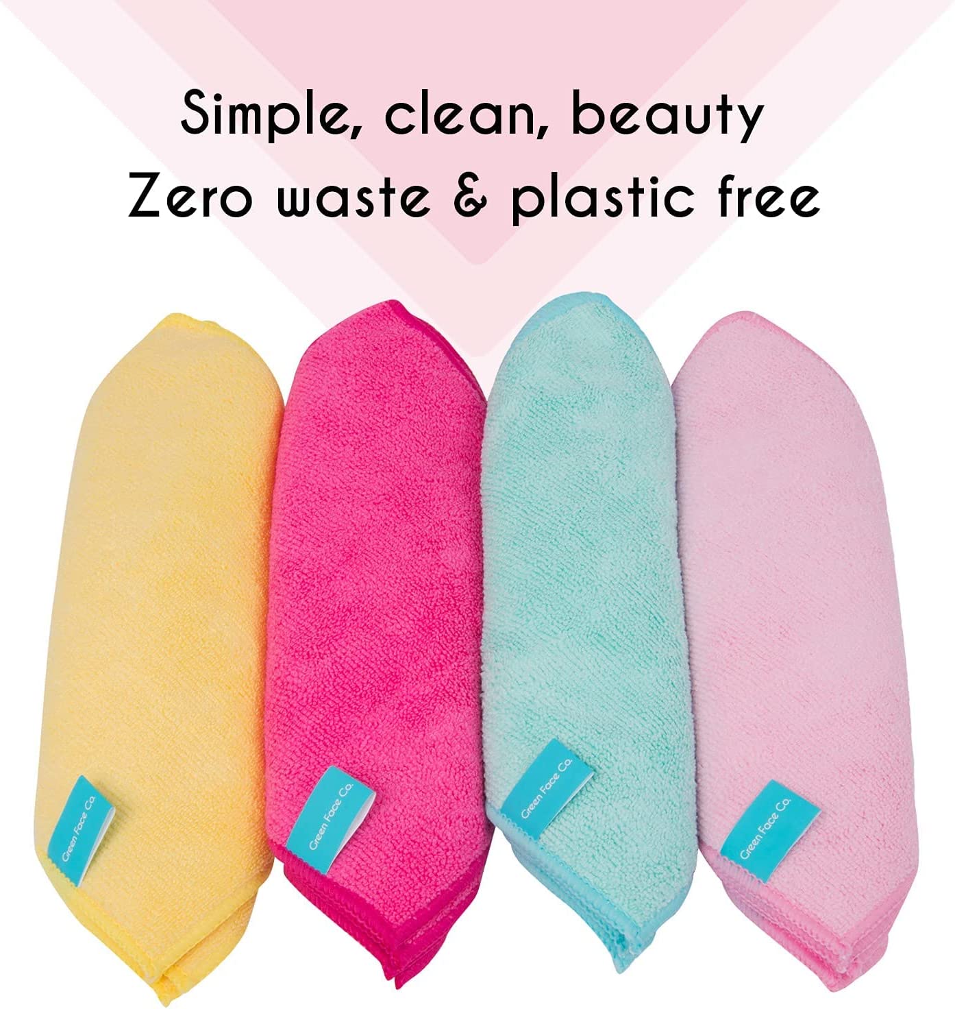 Green Face Co Microfibre Reusable Make up Remover Wipes mykindaearth