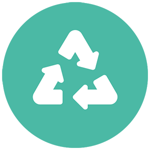 Recyclable packaging icon